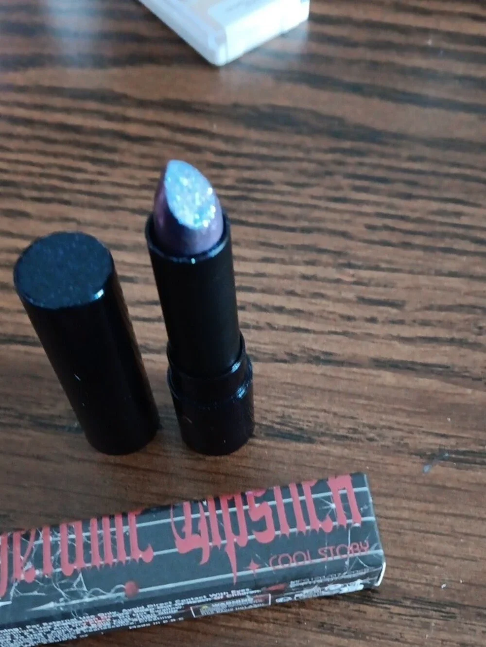 Cool Story Metallic Shimmery Purple Lipstick